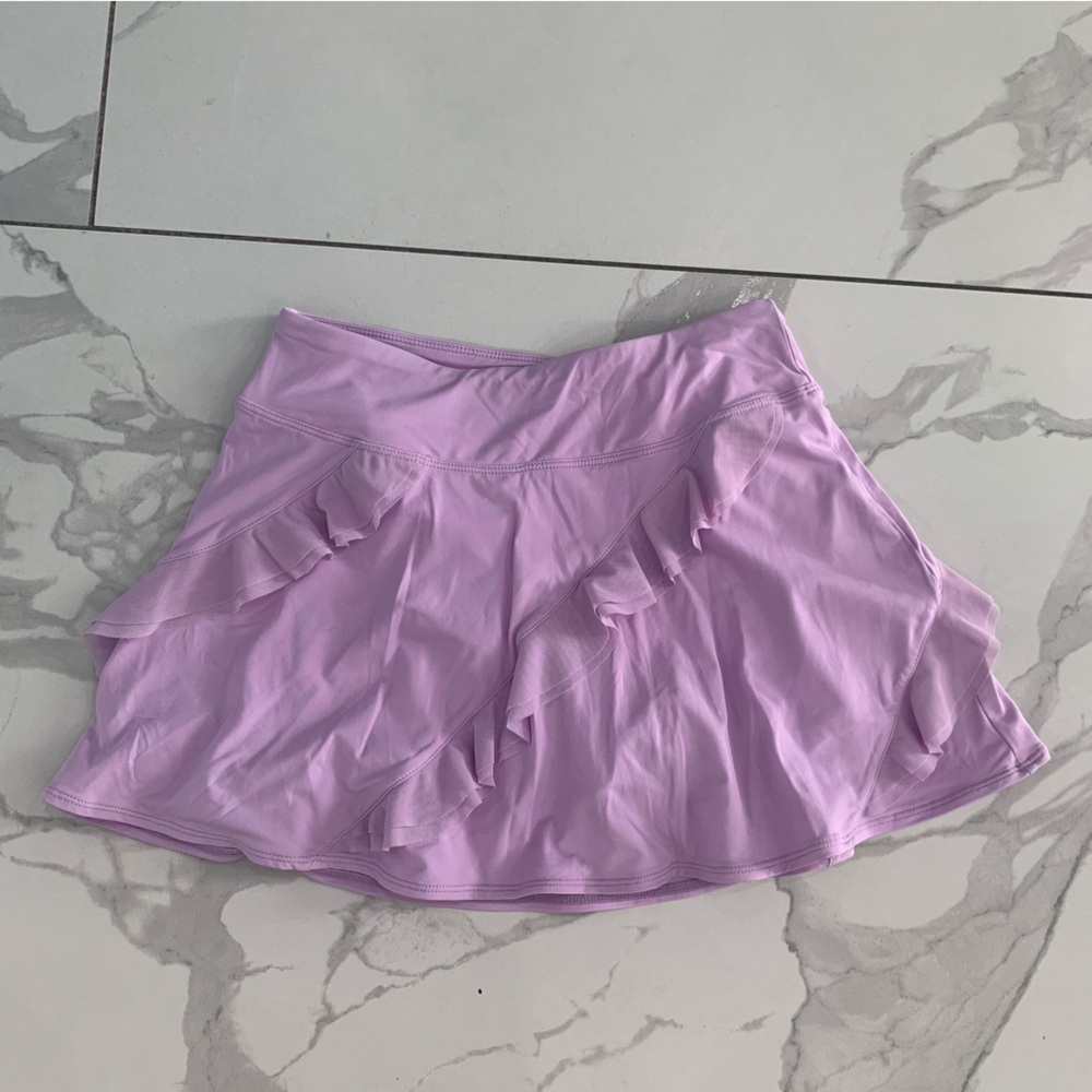 Lilly Pulitzer Luxletic Genevieve Skort Sz XXS Tennis Skirt Lilac Freesia Ruffle